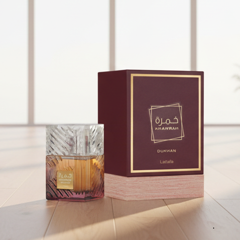 Apa de parfum Lattafa Khamrah Dukhan Unisex, 100 ml