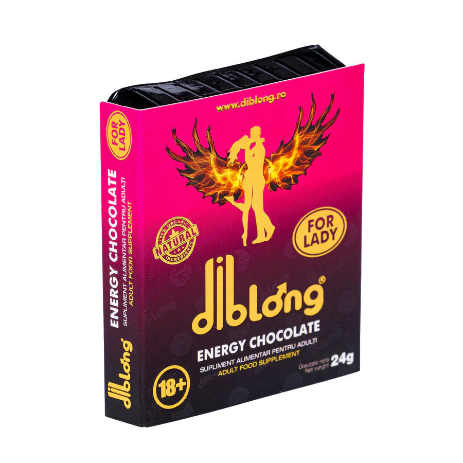 Ciocolata afrodisiac premium concentrat, DIBLONG ENERGY CHOCOLATE for MEN, pentru potenta, erectie, impotriva ejacularii, 100% natural, 24g