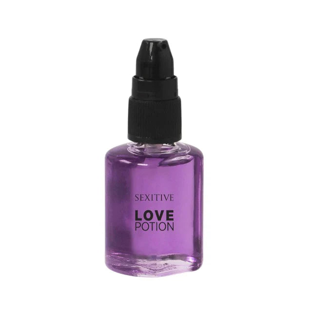 Ulei comestibil SEXITIVE Love Potion - Cotton Candy, pentru masaj și sex oral, efect de încălzire, aromă de vată de zahăr, 30 ml (P13305)